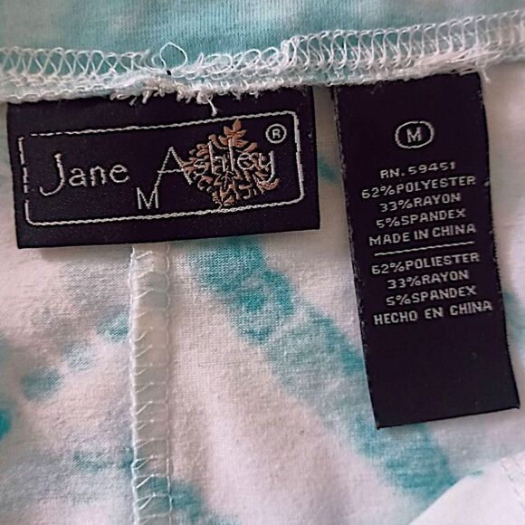 Jane Ashley‎ Midi Skirt Sz M Bohemian Stretch Fit Flare Pull On Beachy Coastal - Picture 7 of 16